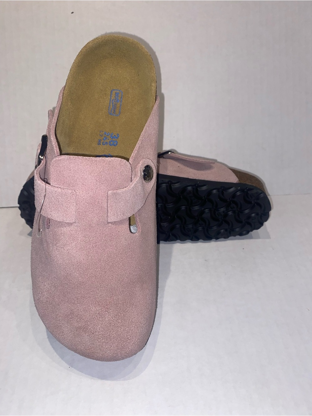 Birkenstock Pink Suede Boston-Style Clogs EU 38 Women’s 7 Men’s 5
